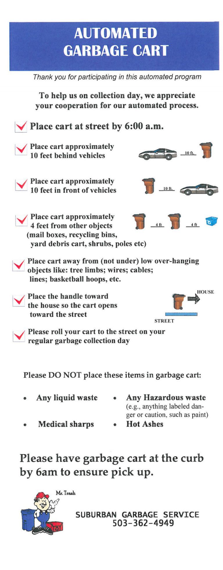Services Suburban Garbage Service